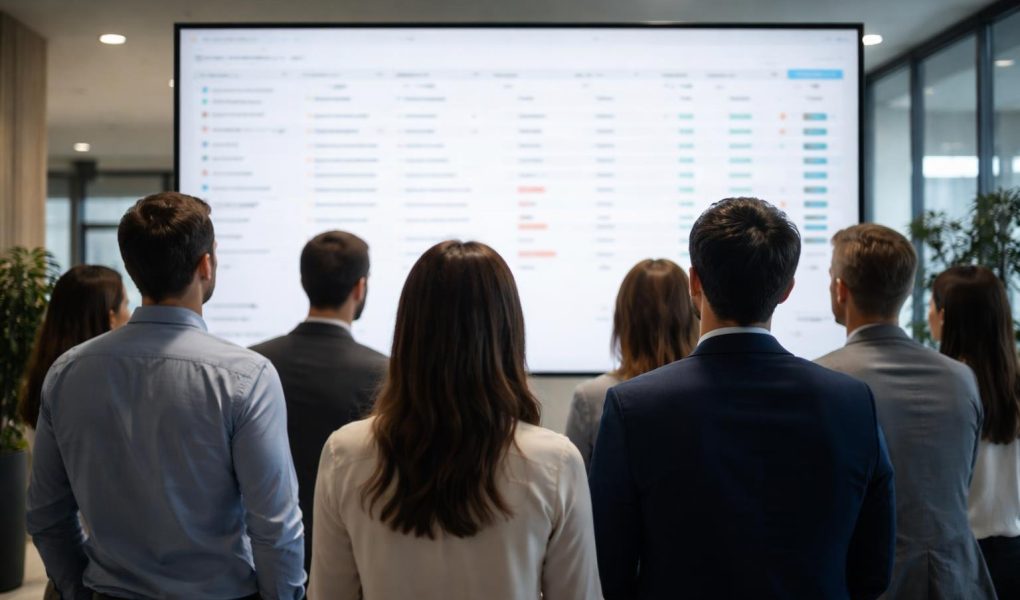 personnes-ecran-geant-bureau-moderne