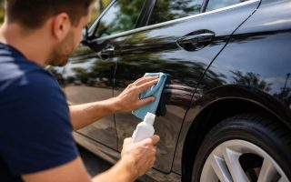 voiture-brillante-reparation-ciel-ensoleille