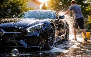 voiture-etincelante-lavage-soap-reflets