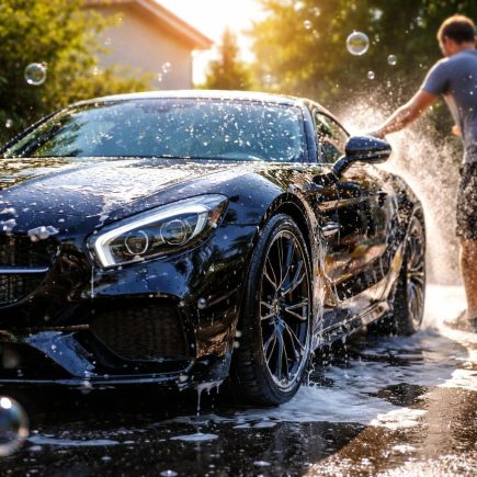 voiture-etincelante-lavage-soap-reflets
