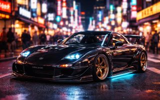 voiture-sport-rx7-veilside-tokyo-nuit