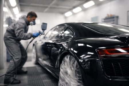 voiture-brillante-peinture-atelier-flou