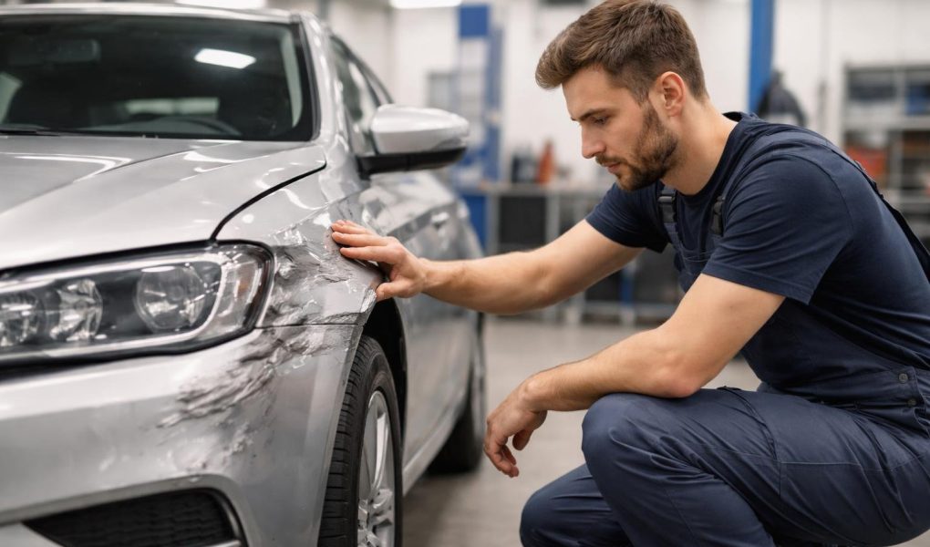 garage-moderne-mecanicien-voiture-cabossee
