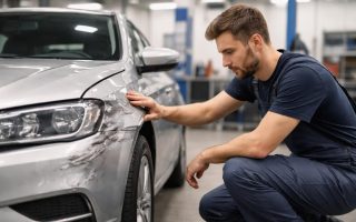 garage-moderne-mecanicien-voiture-cabossee