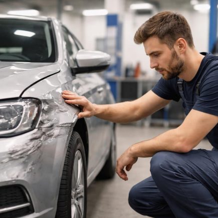 garage-moderne-mecanicien-voiture-cabossee