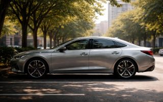 voiture-moderne-arbres-parking-urbain