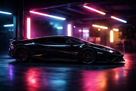 lamborghini-profil-garage-neons-reflets