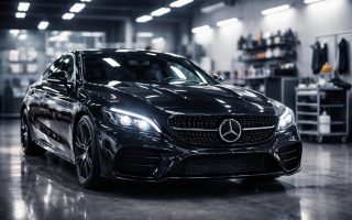 voiture-elegante-reflets-atelier-moderne