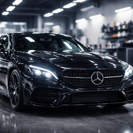 voiture-elegante-reflets-atelier-moderne