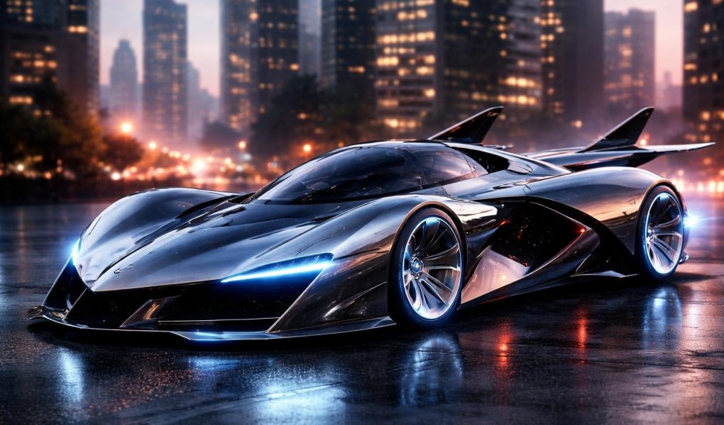 vehicule-futuriste-urbain-gratte-ciel