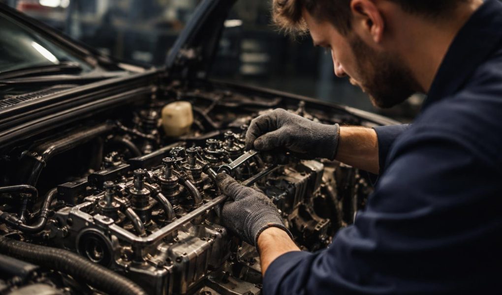 mecanicien-ajustant-moteur-atelier-flou